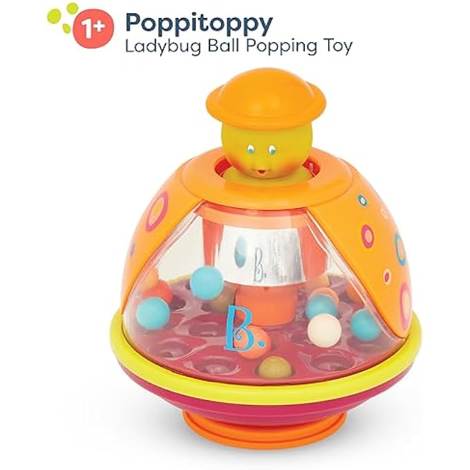 POPPITOPPY BALL DROP TOY FOR BABIES & TODDLERS  COLORFUL LADYBUG TUMBLE TOY WITH 20 BALLS  DEVELOPS FINE MOTOR SKILLS & HAND  EYE COORDINATION  CAUSE & EFFECT LEARNING  FUN SENSORY PLAY - Image 2