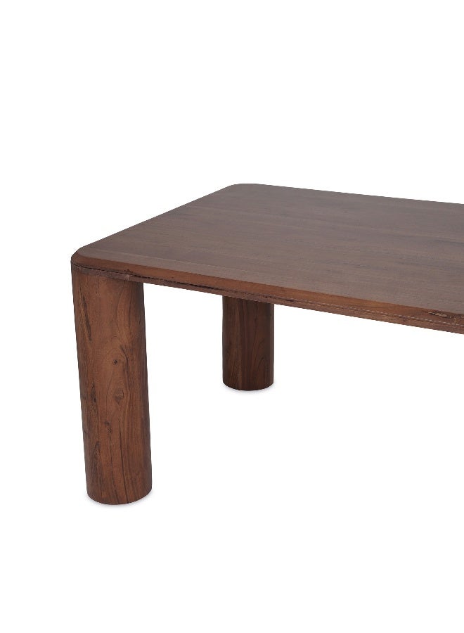 Pan Home Cayman 8 Seater Dining Table Solid Wood - Brown" - Image 4