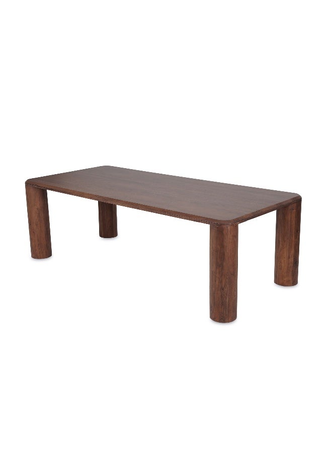Pan Home Cayman 8 Seater Dining Table Solid Wood - Brown" - Image 5