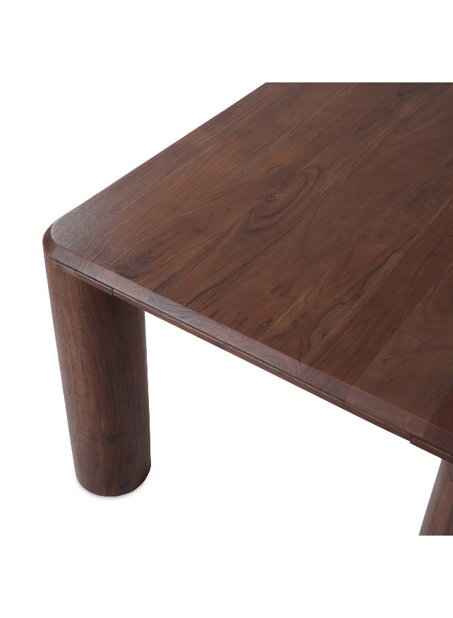 Pan Home Cayman 8 Seater Dining Table Solid Wood - Brown" - Image 2