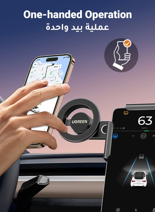 يو جرين حامل هاتف سيارة تسلا ماج سيف لسلسلة آيفون 17/16/15، ملحقات تسلا موديل 3 2025، ملحقات تسلا موديل Y، دوران 360 درجة، مناسب للشاشة، مغناطيسي، حامل سيارة ماج سيف، جميع الهواتف، إلخ - Image 3