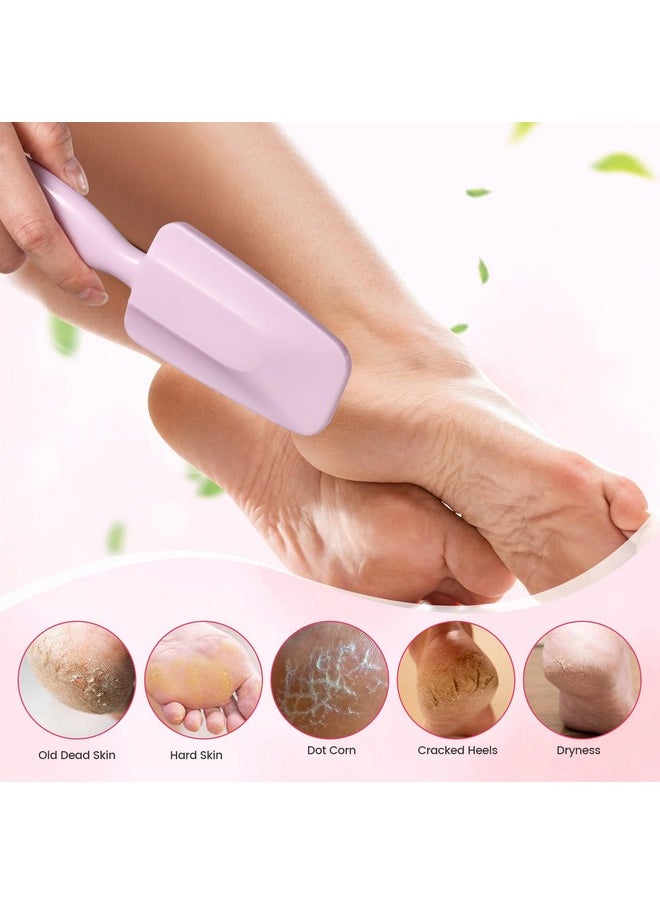 BEZOX Long Handle Glass Foot File Callus Remover, Foot Scrubber For Dead Skin, Cracked Heel Foot Scraper - Purple  - Image 4