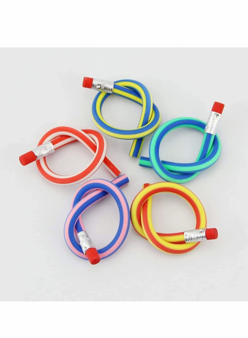 SYOSI 10 Piece Soft Flexible Bendy Pencils Colourful Magic Novelty Pencil for Kids Durable Non Toxic Birthday Party Bag Fillers Favours Stocking Classroom Gifts - Image 4