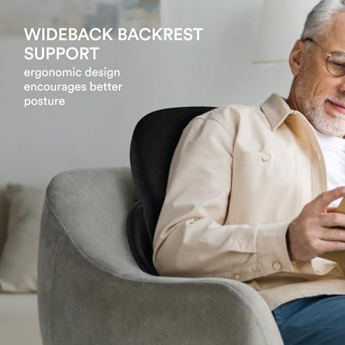ObusForme Wideback Backrest Support - Wide Padded Seat Cushion and Lumbar Support Pillow, Portable Posture Support with Soft and Durable Foam - Image 2