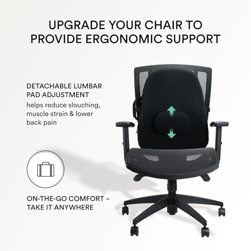 ObusForme Wideback Backrest Support - Wide Padded Seat Cushion and Lumbar Support Pillow, Portable Posture Support with Soft and Durable Foam - Image 4