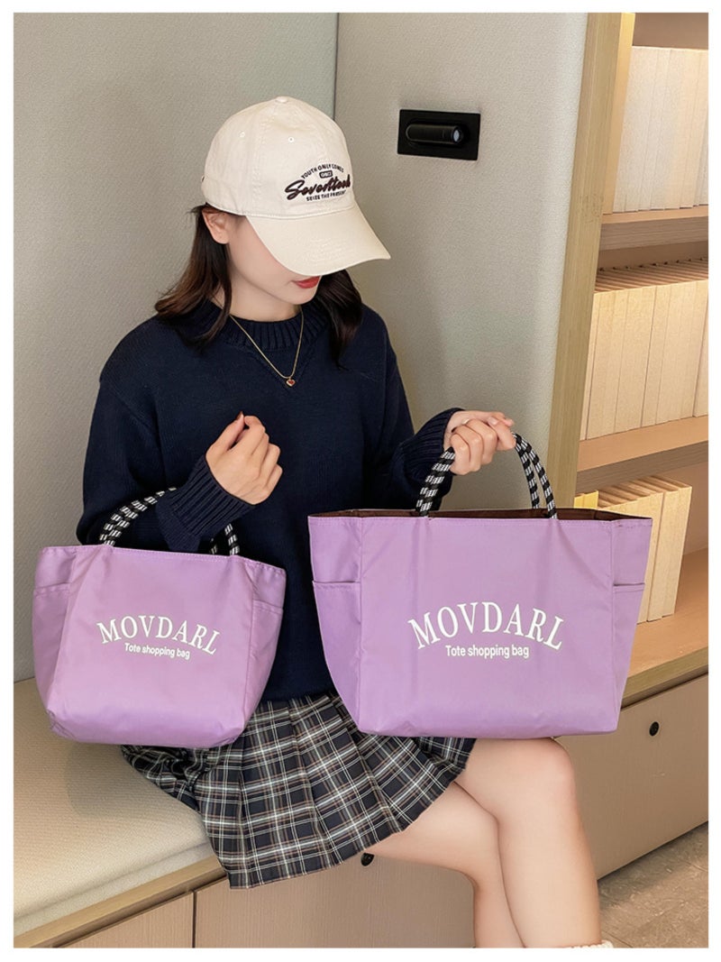 Large-capacity waterproof nylon lunch bag tote - Image 3
