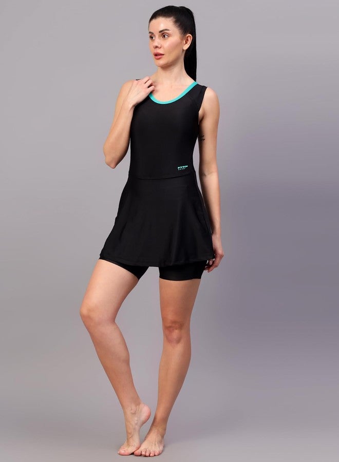 VIVA Swimming OWSD-329 Female Swim Dress with Short Leg I Womens Swimming Costume I Swimwear for Women I One-Piece Swimsuits I Swimsuit for Women - Image 1