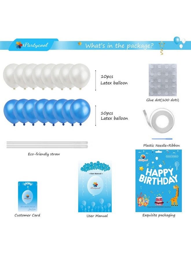 iPartyCool - 50Pcs Party Birthday Balloons Kit 3D Premium Reusable Aluminum Foil Letter Banner And Ecofriendly Big Star And Latex Balloons Set For Birthday Party Decorations And Supplies 2Sa - Image 1
