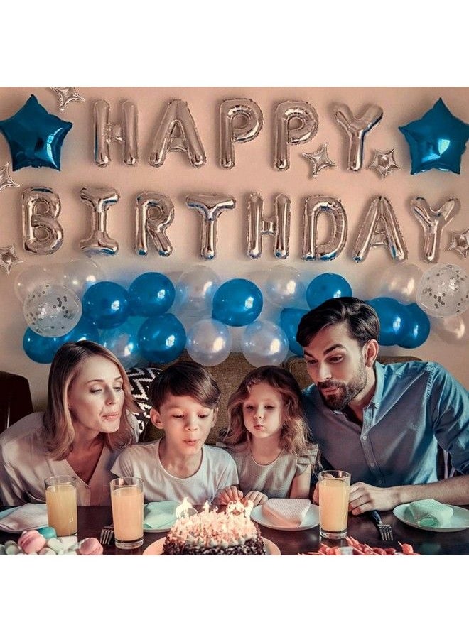 iPartyCool - 50Pcs Party Birthday Balloons Kit 3D Premium Reusable Aluminum Foil Letter Banner And Ecofriendly Big Star And Latex Balloons Set For Birthday Party Decorations And Supplies 2Sa - Image 1