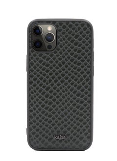 Genuine Leather Grass Pattern Back Case for iPhone 12 Pro