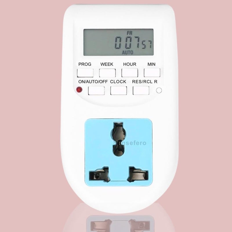 SANSEFERO Premier Plants Auto Programable Digital Timer Switch for Aquarium Light Co2 Home Timer Switch for OnOff Automatic Energy Saving Socket Timer Digital Timer AL06 - Image 1