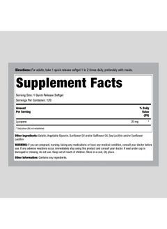 Piping Rock Piping Rock Lycopene Supplement | 20mg | 120 Softgels | Naturally-Occurring Carotenoid | Non-GMO, Gluten Free  - Image 2
