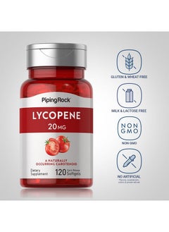 Piping Rock Piping Rock Lycopene Supplement | 20mg | 120 Softgels | Naturally-Occurring Carotenoid | Non-GMO, Gluten Free  - Image 3