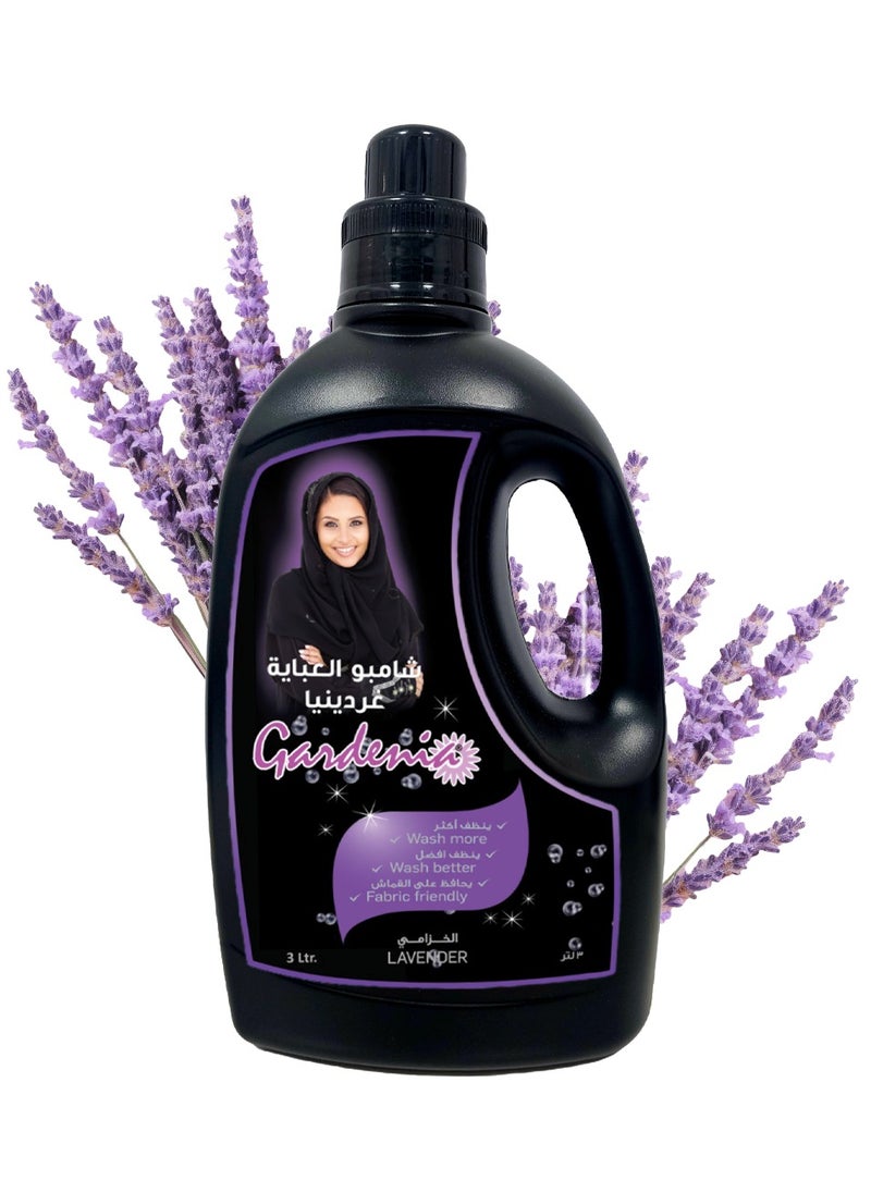 Gardenia - Gardenia Abaya Shampoo – Concentrated Formula for Black Color Protection with Long-Lasting Lavender Fragrance–Perfect as Abaya Liquid Detergent – 3L - Image 1