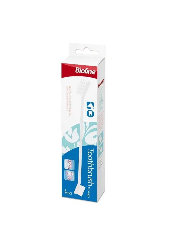 بايولاين مجموعة فرشاة أسنان بيولاين للكلاب 4 قطع - Image 1