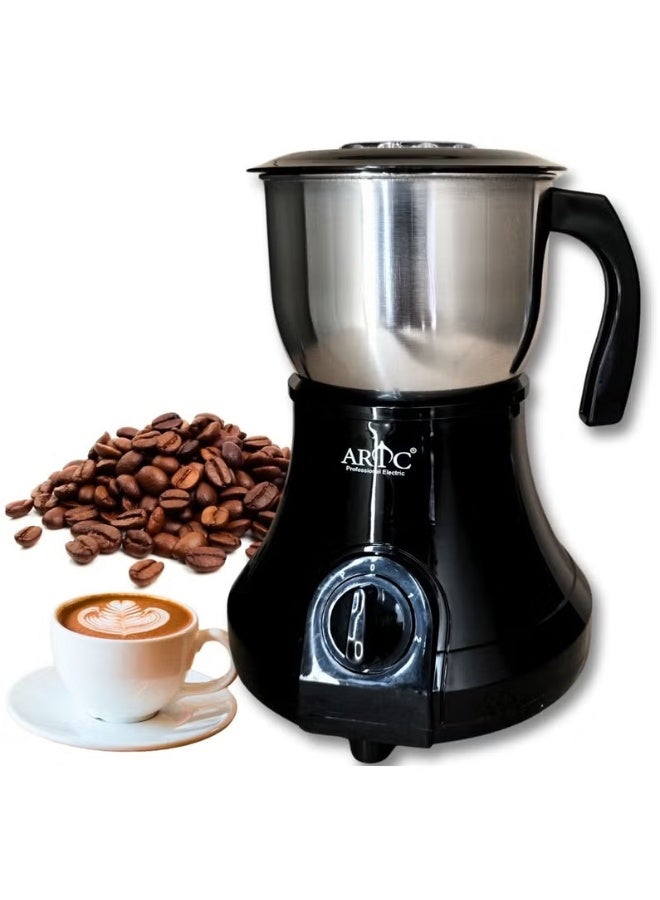 ARTC Multipurpose Electric Grinder with 600ML Stainless Steel Jar, Powerful Motor, User Friendly Control Knob, Large Capacity, Convenient Handle, Ideal Kitchen Appliance for Coffee, Spices, Nuts, and Food Ingredients - Image 2