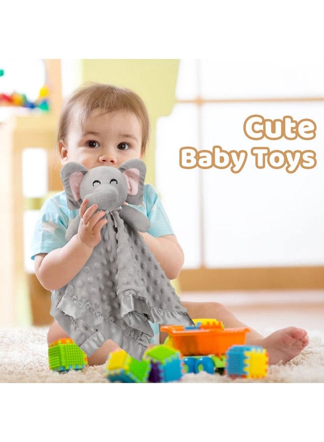 برو غوليم بطانية أمان على شكل فيل من برو جوليم، ناعمة ومحببة للجنسين، هدايا للأطفال حديثي الولادة من الأولاد والبنات، لعبة محشوة على شكل حيوان رمادي مقاس 16 بوصة - Image 4