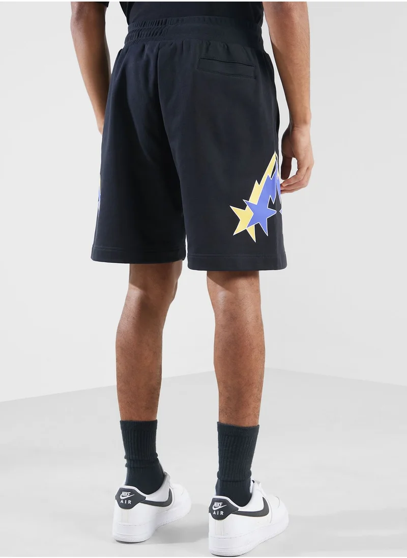 phobia Starry Lightning Printed Casual Shorts