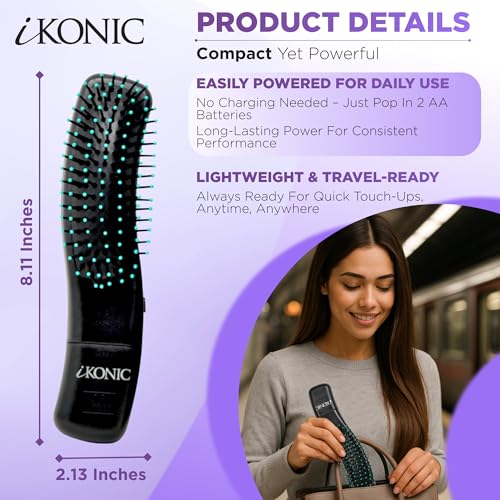 IKONIC 3-in-1 Electric Scalp Massager for Hair Growth -Vibrating Head Massager Brush for Stimulation and Circulation, Use as Exfoliator, Scrub, Hair Detangle, Massage Gift for Men and Women - Image 4
