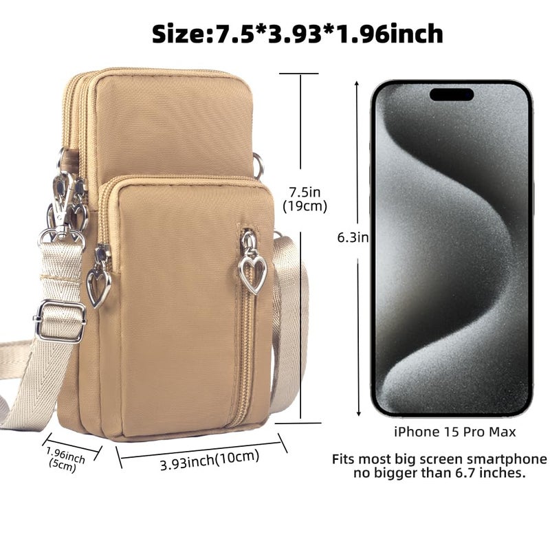 JANKS Crossbody Wallet Phone Bag for Women, Nylon Small Crossbody Shoulder Bag Arm Bag, Cell Phone Purse, Mini Wallet with Adjustable Strap - Image 2
