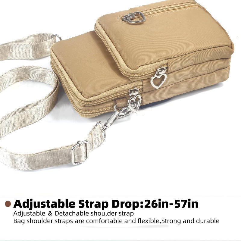 JANKS Crossbody Wallet Phone Bag for Women, Nylon Small Crossbody Shoulder Bag Arm Bag, Cell Phone Purse, Mini Wallet with Adjustable Strap - Image 3