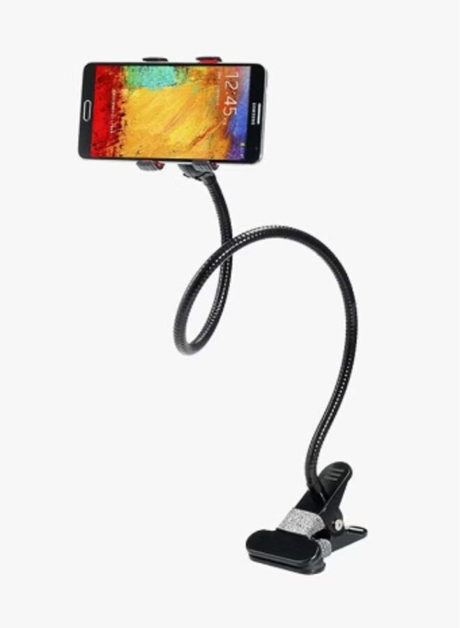 حامل الهاتف المحمول Lazy Bracket مع مشبك حامل باللون الأسود - Image 2