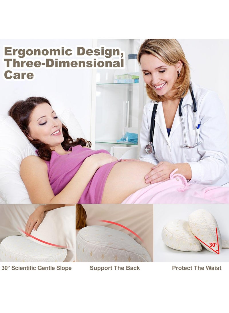ZERIFAM Pregnancy Pillows for Sleeping, Breathable Skin Friendly Maternity Pillow with Adjustable and Removable Cover, Support for Back, Legs, and Belly of Pregnant Women - Image 3
