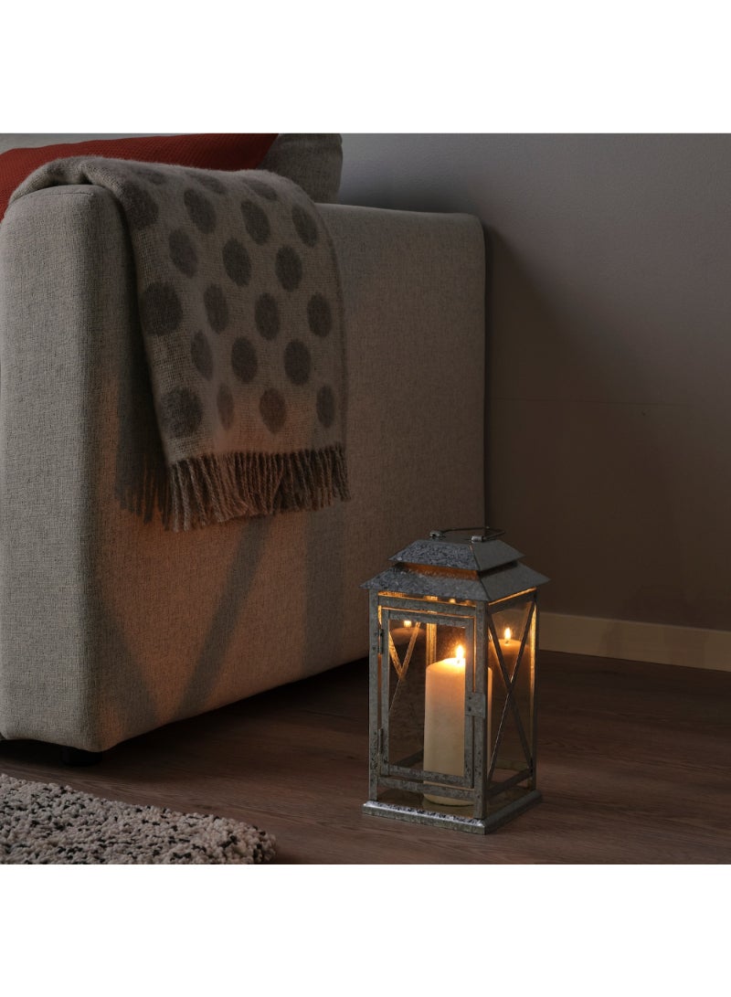 Lantern F Block Candle In/Outdoor Galvanised 29 Cm - Image 2