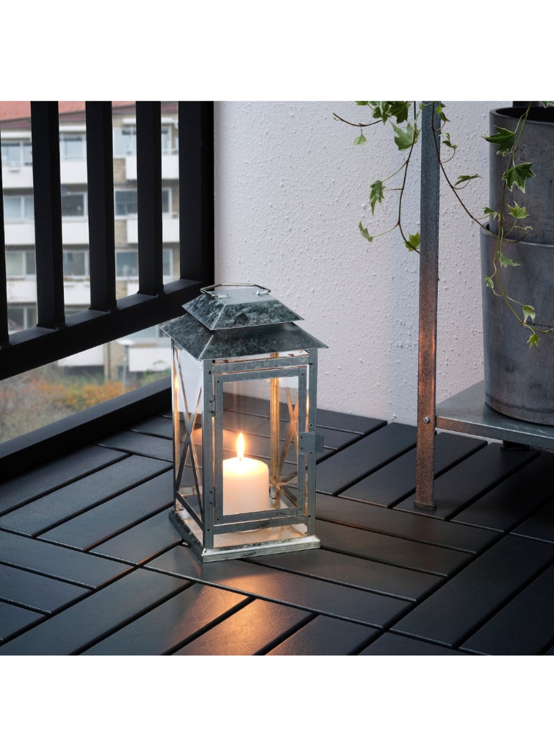 Lantern F Block Candle In/Outdoor Galvanised 29 Cm - Image 3