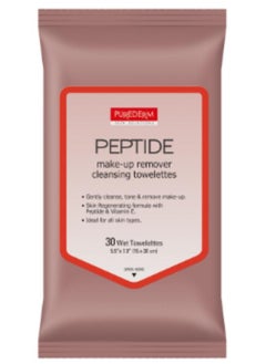 Purederm PEPTIDE Make-up Remover Cleansing Towelettes 30sheets.  - Image 1