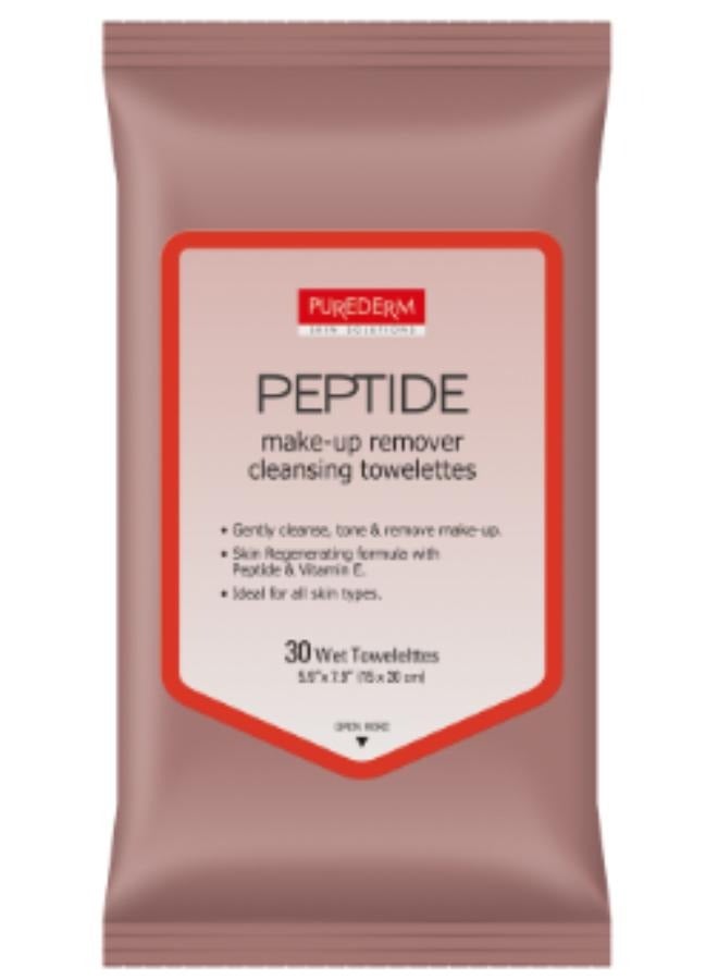 Purederm PEPTIDE Make-up Remover Cleansing Towelettes 30sheets.  - Image 1
