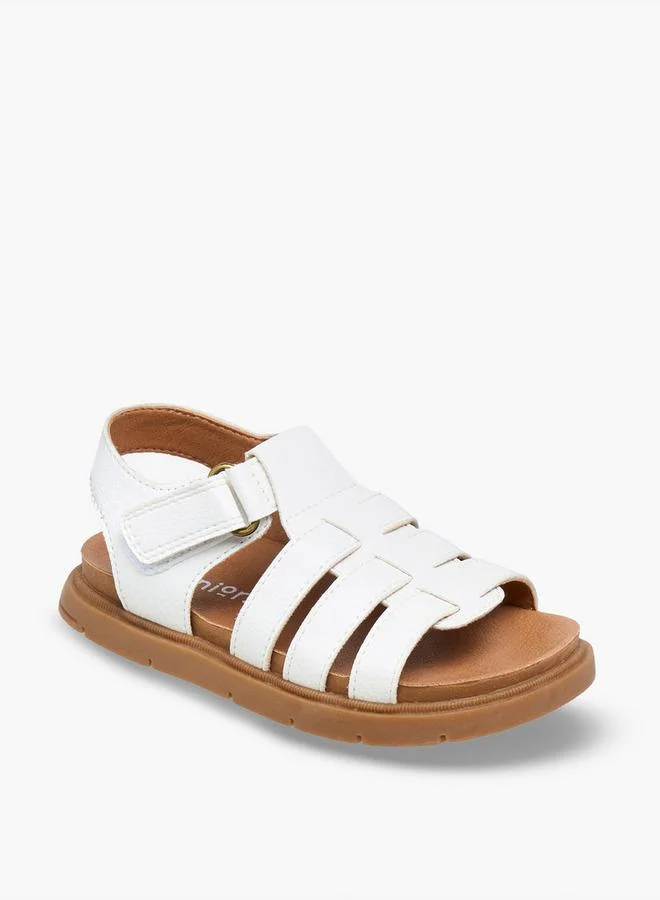 Juniors Boys Hook & Loop Strap Sandals