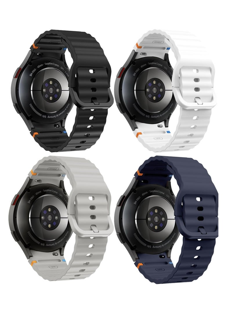 X-level 4Pcs Samsung Galaxy Watch 7 44mm Soft Silicone Replacement Strap - High Quality, Lightweight, Stylish & Durable - Easy Installation - Replacement Strap for Samsung Galaxy Watch 7 44mm - Image 2