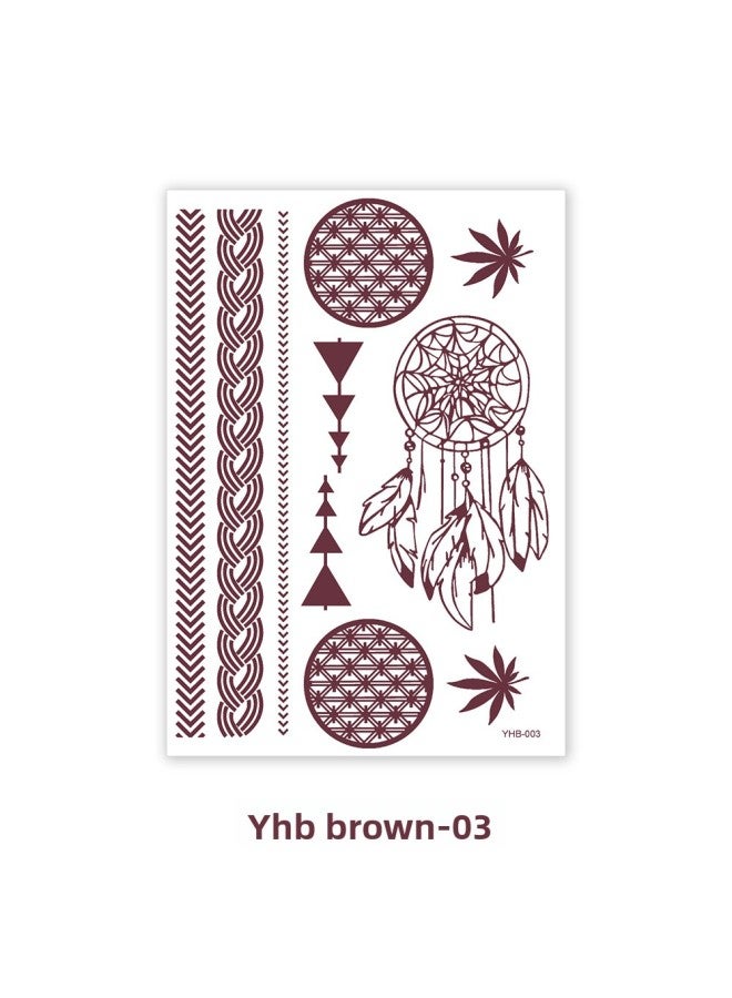 Mehendi Stickers Henna Mehendi stencil Tattoo Sticker for Hands Temporary Waterproof Mehndi Tattoo Body Art for Women & Girls - Image 1