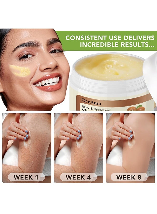 OceAura Raw & Unrefined Shea Butter, for Face Body Hair Moisturizing Hydrating Nourishing Soothing Shea Butter to Make Lotion and Soap Lip Balm Moisturizer 120G - Image 5