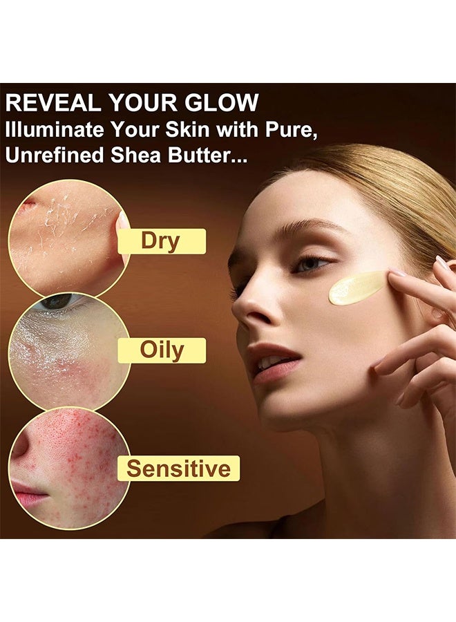 OceAura Raw & Unrefined Shea Butter, for Face Body Hair Moisturizing Hydrating Nourishing Soothing Shea Butter to Make Lotion and Soap Lip Balm Moisturizer 120G - Image 3