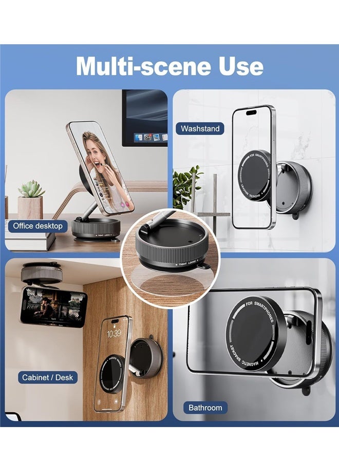 Vacuum Magnetic Phone Holder, Suction Cup Phone Mount for Car 3s Fast Install, 360 Rotatable Phone Stand for Smartphones - Image 5