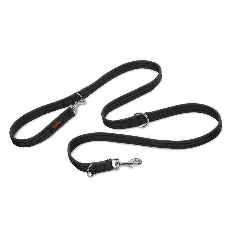 Halti Training Leash - Multifunctional Double-Ended Dog Leash, Ideal for Anti-Pulling Dog Training. Lightweight, Soft & Durable. Suitable for Puppies and Small Dogs (Size Small, Black, 2m) - Image 1