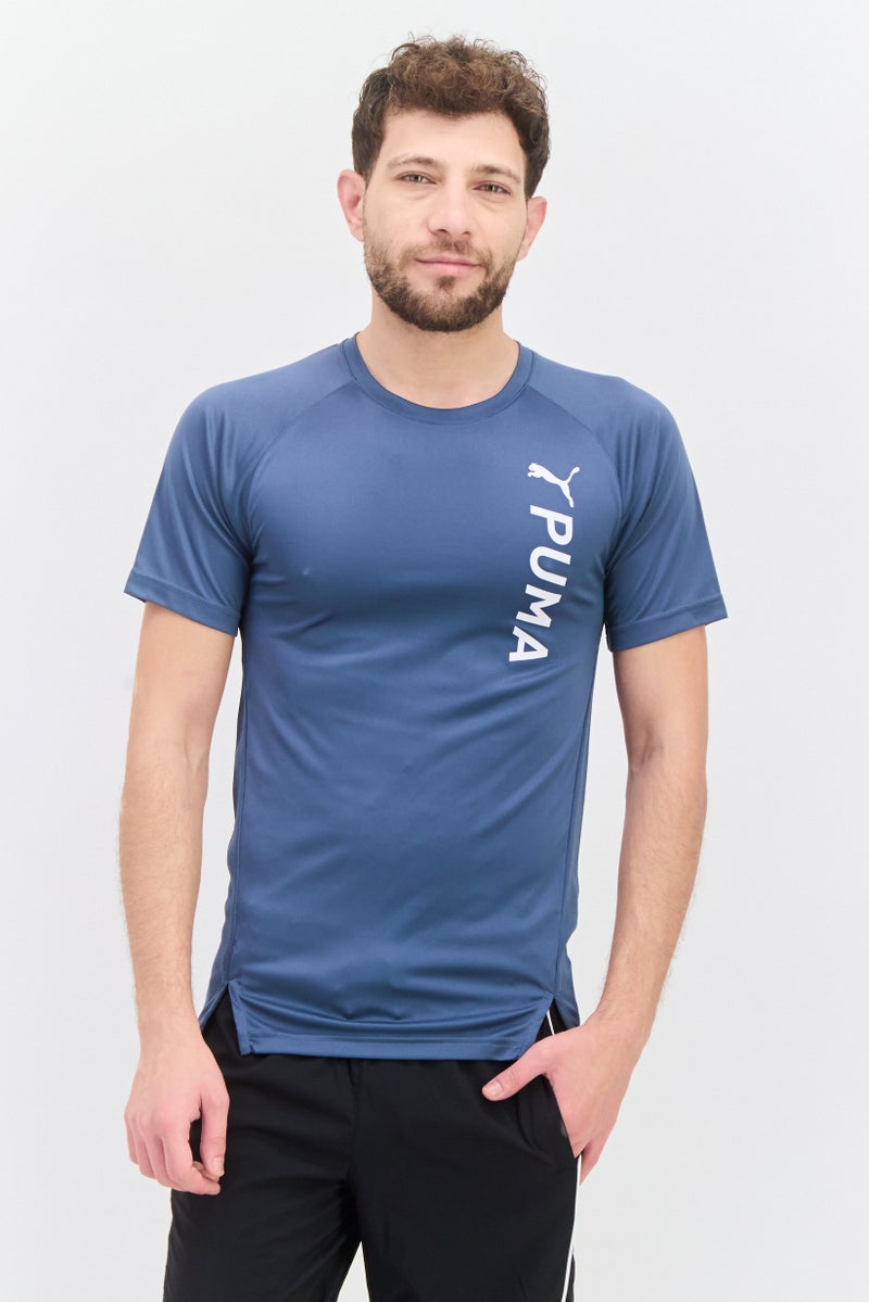 PUMA Men Sportswear Fit Short Sleeve Outdoor T-Shirt, Dark Dust Blue - Image 4