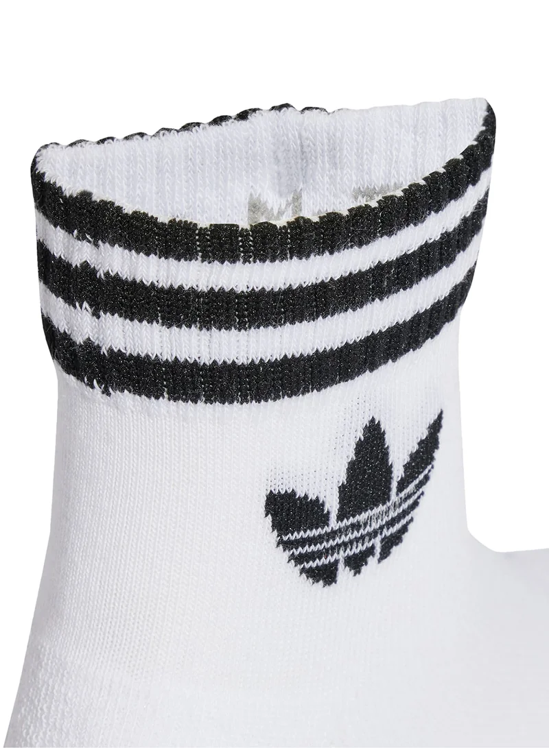 adidas Originals 3 Pack 3 Stripe Ankle Socks