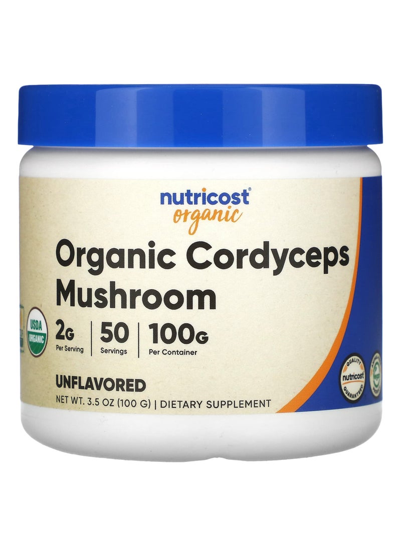 Nutricost Organic Cordyceps Mushroom, Unflavored, 3.5 oz (100 g)
