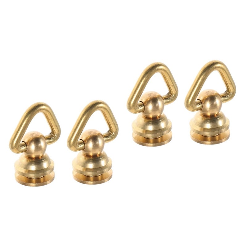 Rotatable Triangle Rivet Fasteners For Handbags Belts Backpacks 2 Pieces - Image 2