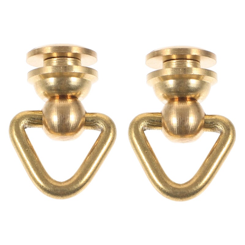 Rotatable Triangle Rivet Fasteners For Handbags Belts Backpacks 2 Pieces - Image 5