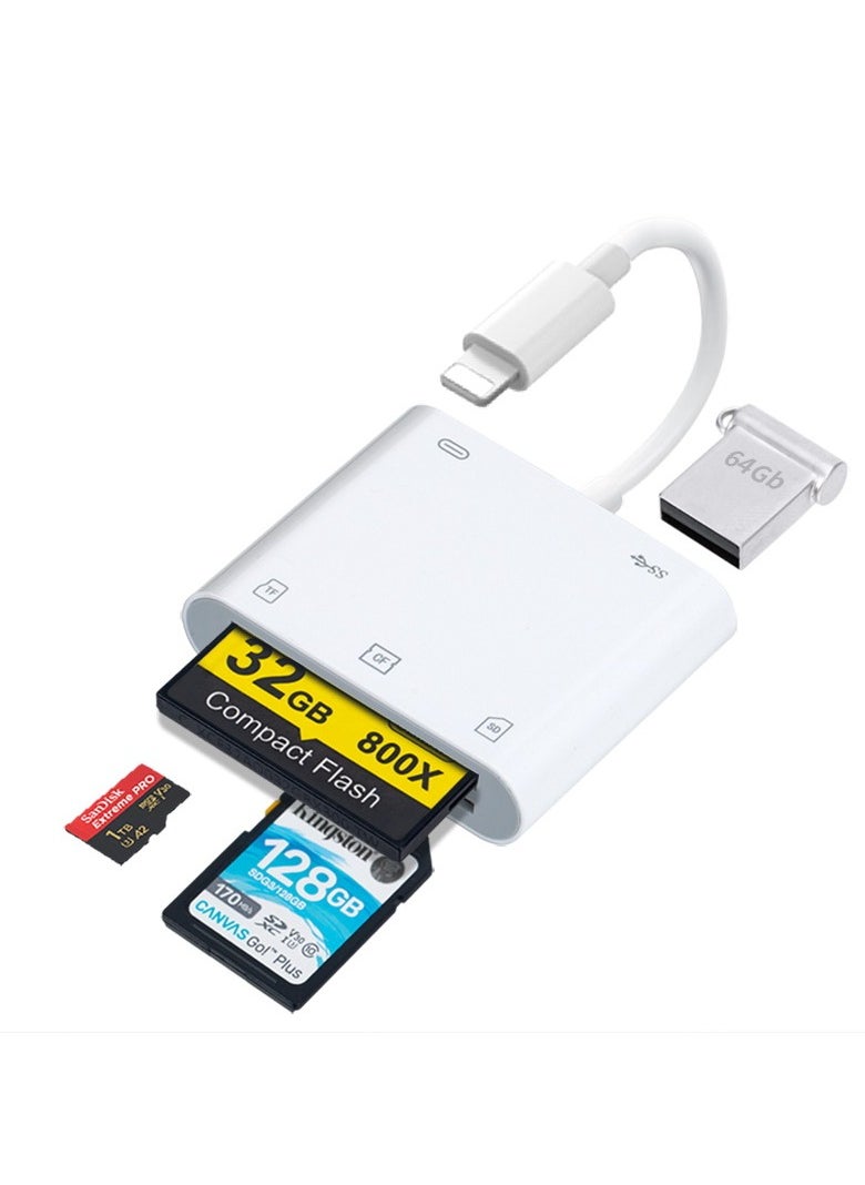 Multi-Function Card Reader Lightn CF 5 in 1 Supports Hard Drives