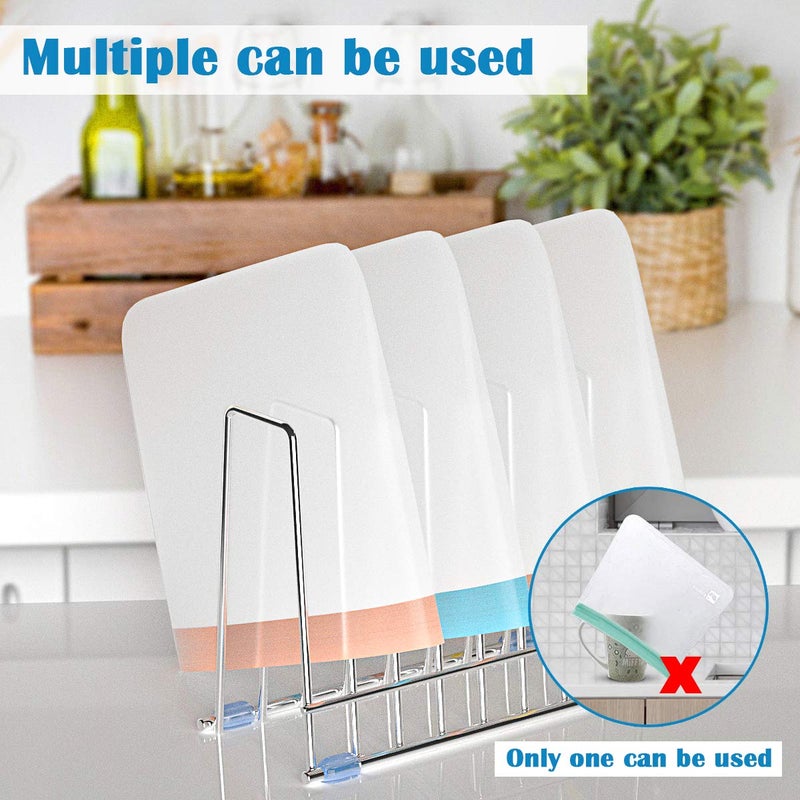 IDEATECH Reusable Storage Bags Rack, Drying Rack for Storage Bags, Stainless Stand for Reusable Freezer Containers & Vacuum Sealer Bags , File Organizer Desktop Storage, Kitchen Storage & Organization (Silver) - Image 2