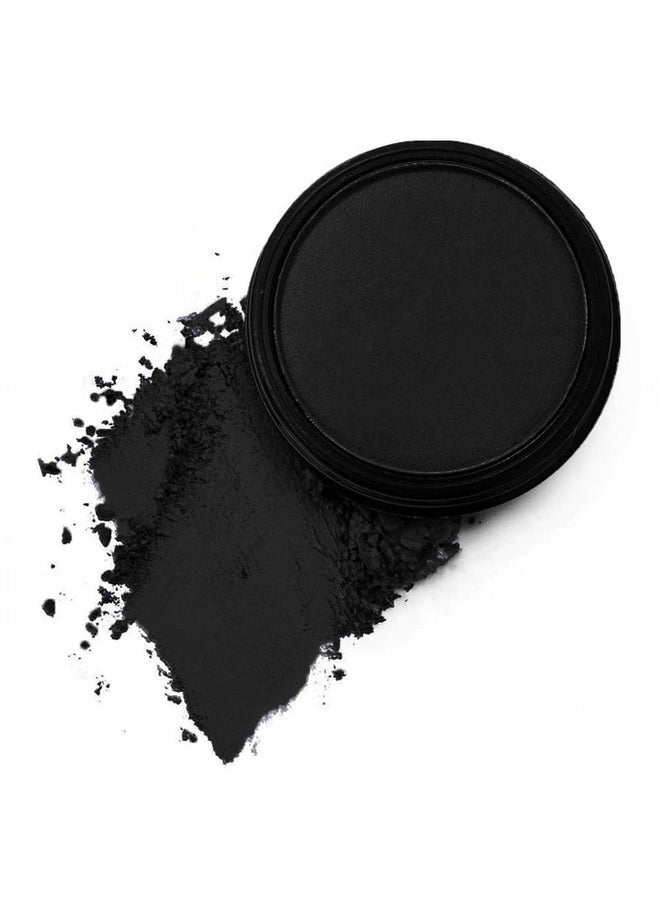 Mysense - Matte Black Single Eyeshadow Palette Pressed Powder Eye Shadow Smooth Eye Black Powder Makeup High Pigment Long Lasting Vegan & Cruelty Free 202 Black - Image 1