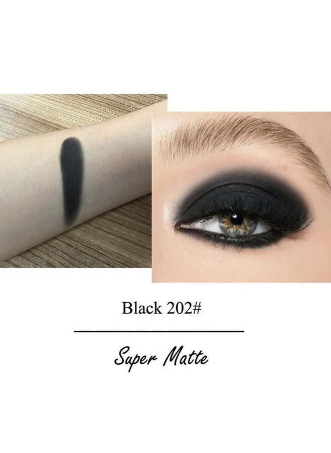 Mysense - Matte Black Single Eyeshadow Palette Pressed Powder Eye Shadow Smooth Eye Black Powder Makeup High Pigment Long Lasting Vegan & Cruelty Free 202 Black - Image 1
