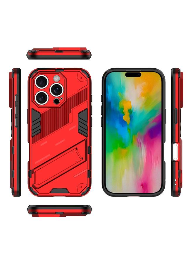 S-TOP Case For iPhone 16 Pro Max Punk Armor 2 in 1 PC + TPU Phone Case with Holder - Image 3