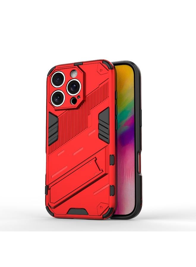 S-TOP Case For iPhone 16 Pro Max Punk Armor 2 in 1 PC + TPU Phone Case with Holder - Image 1
