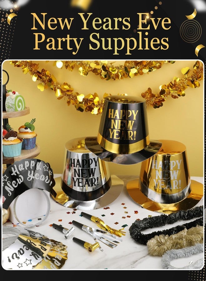 Arrowbash 72 Pcs New Years Party Supplies 2026 Eve Party Decorations Midnight Supplies Set of 24 Includes Hats, Headbands, Squawkers, Blowouts Gifts for New Year Eve Accessories - Image 5